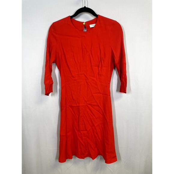 Sandro Dresses & Skirts - SANDRO Requiem Open-Back Mini Dress in Rogue Red LBD 3/4 Sleeve Size 2 M